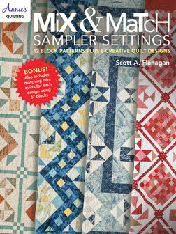 Boek: Mix &amp; Match sampler settings, Annie&#039;s quilting