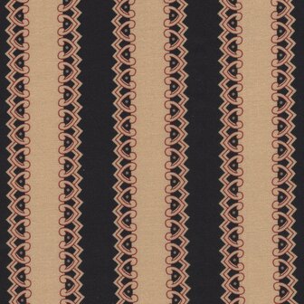 Robert Kaufman Stone Bridge zwart ecru streep
