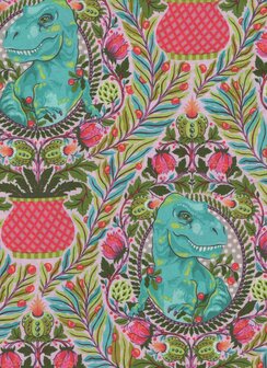 Free Spirit Tula Pink Roar Tree Rex dino