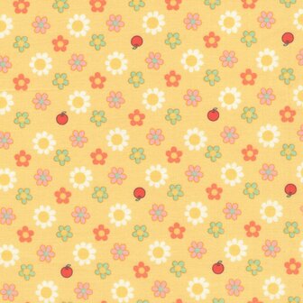 Quiltgate geel bloemetjes