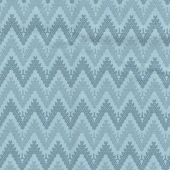 Andover Beach House licht blauw zig zag streepje