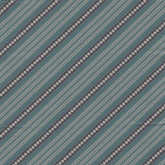 Andover Mayfair June blauwgroen diagonale streep