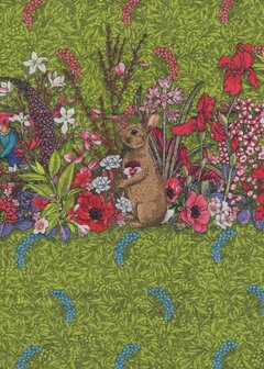 Free Spirit Language of Flowers groen rand met dieren en feetjes