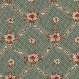 Andover Always and Forever groen ecru bloem