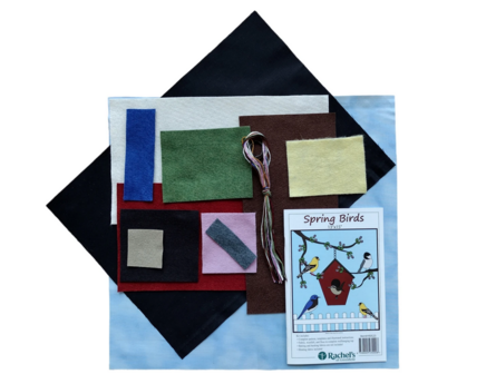 Spring Birds, compleet pakket miniquilt