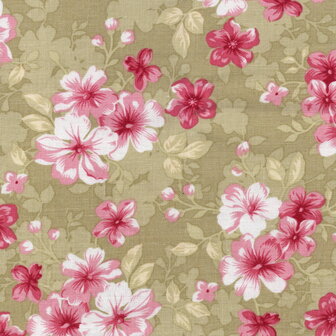 Studio-E Elizabeth groen roze bloem