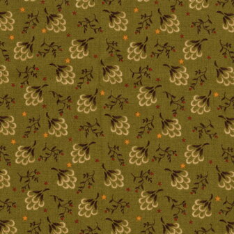 `Henry Glass Flower pot prints groen ecru werkje