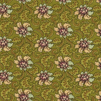 `Henry Glass Flower pot prints groen ecru bloem