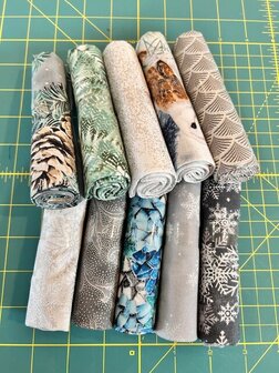 Fat Quarter pakket Kerst Zilver