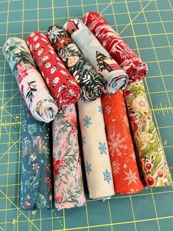 Fat Quarter pakket Kerst Kleur