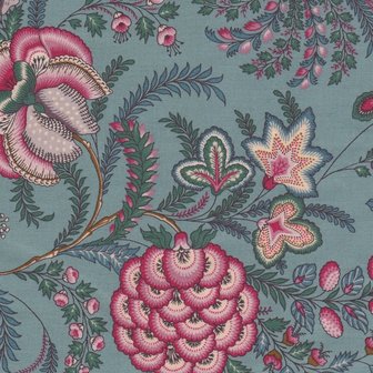 Dutch Heritage Indian Rapsody teal bloem
