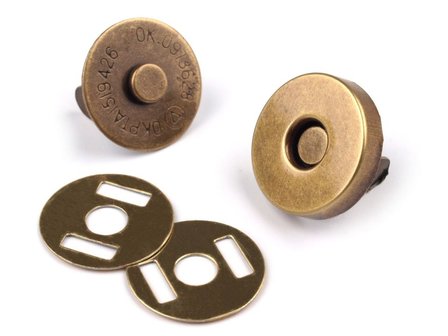 Magneetsluiting 14mm antiek brons