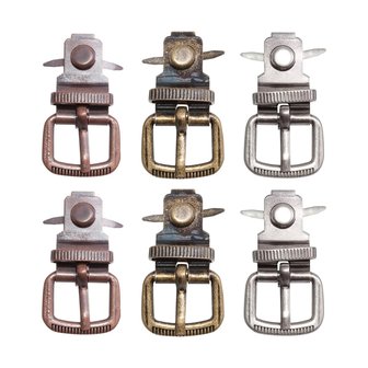 Tim Holtz gespen, 6 stuks