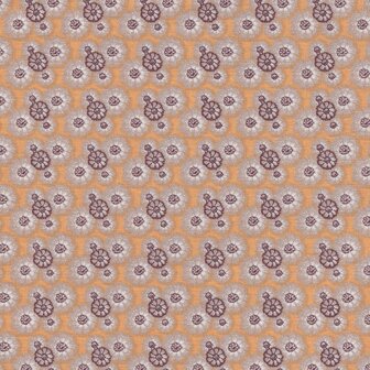 Eyelike Fabrics Hindelopia geel kleine bloem
