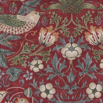 Free Spirit / Morris &amp; co. Kelmscott rood strawberry thief groot