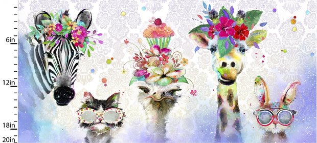 3wishes Party Animals Collection dieren panel