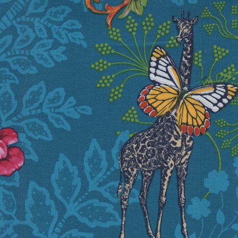 Free Spirit Jardin de la Reine blauw schoentjes en giraffen