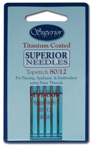 Superior Titanium-Coated Topstitch naalden maat #80/12