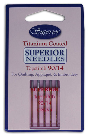 Superior Titanium-Coated Topstitch naalden maat #90/14