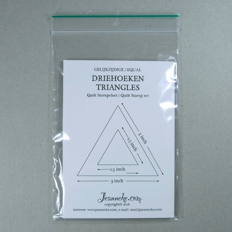Stempelset Gelijkzijdige Driehoeken 1,5 inch en 3 inch
