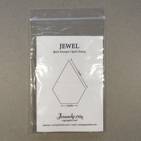 Stempel Jewel 1 inch korte zijde