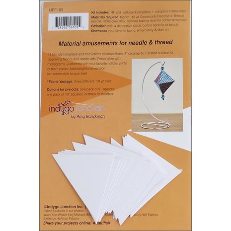 Fabri Flair Trilliant Ornament dimensional paper piecing kit