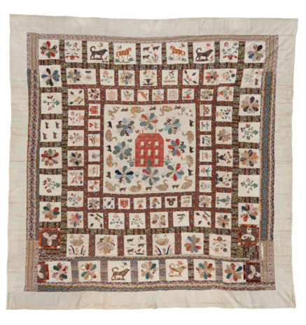 Patroon: Red Manor House Coverlet