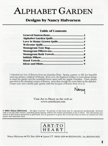 Boek: Alphabet Garden - Nancy Halvorsen