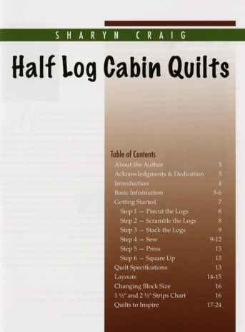 Boek: Half log cabin quilts - Sharyn Craig