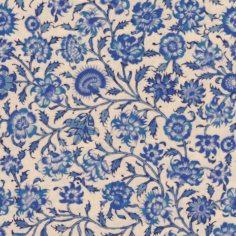 Dutch Heritage Gujarat ecru blauw