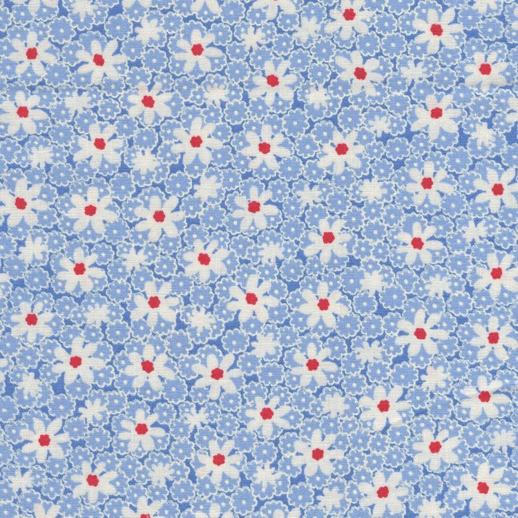 Henri Glass Nana Mae V blauw wit bloemetje