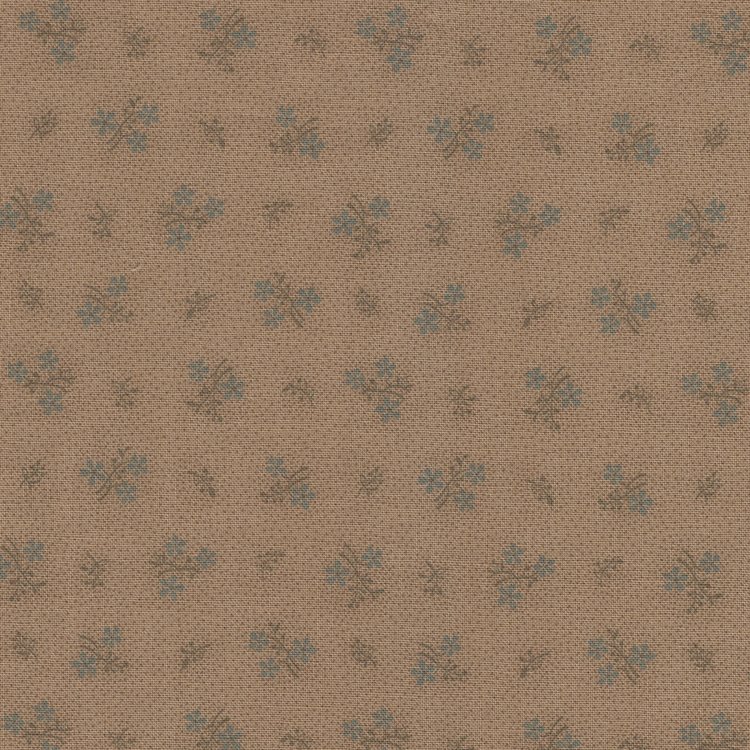 Marcus Fabrics Country Meadow tan blauw bloemetje