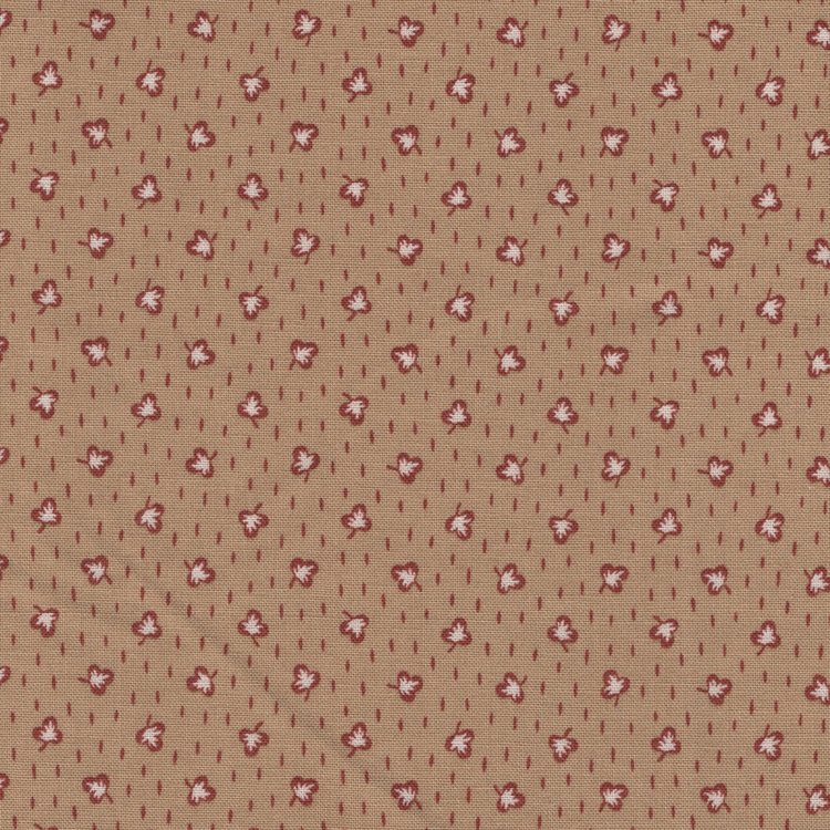 Marcus Fabrics ReproReds tan rood blaadje