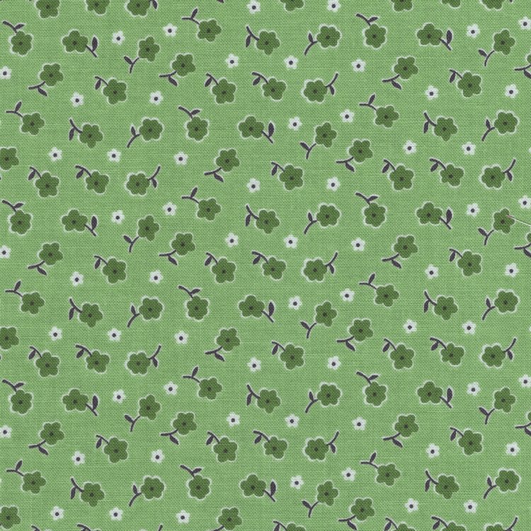 Riley Blake Stitch groen bloemetje