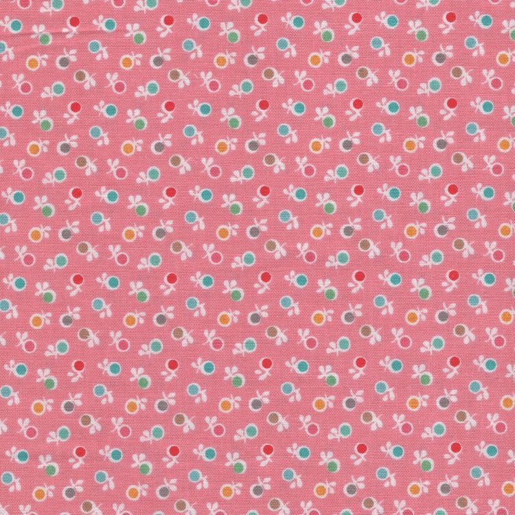 Riley Blake Stitch roze gekleurde bolletjes