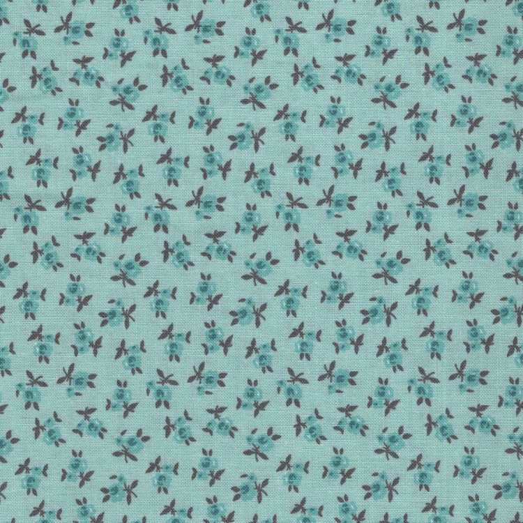 Riley Blake Stitch blauw bloemetjes