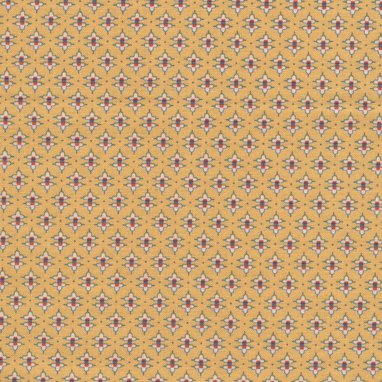 Marcus Fabrics Aunt Grace Sew Charming geel wit werkje
