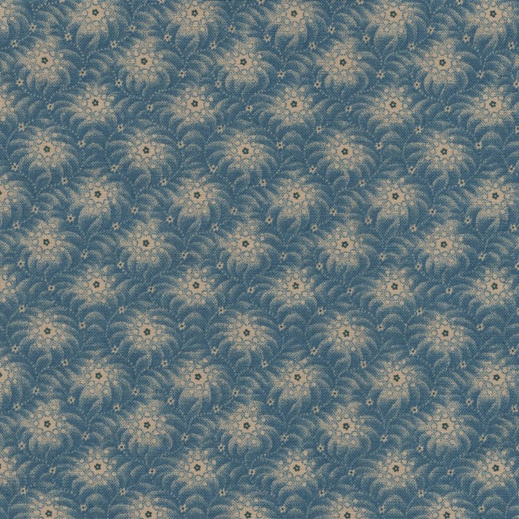 Marcus Fabrics A Return To Elegance middel blauw ecru werkje