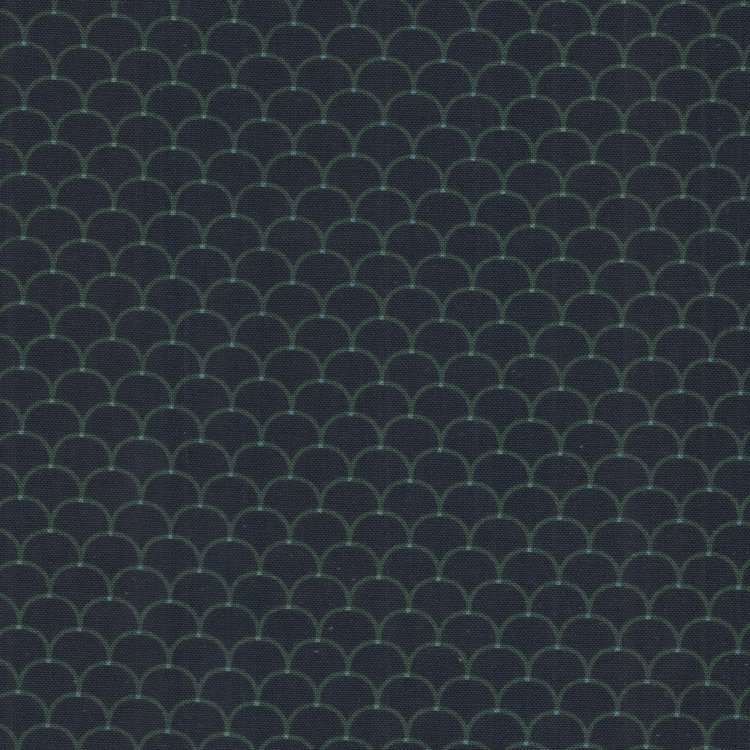 Henry Glass Fabrics Right as Rain donkergroen boogje