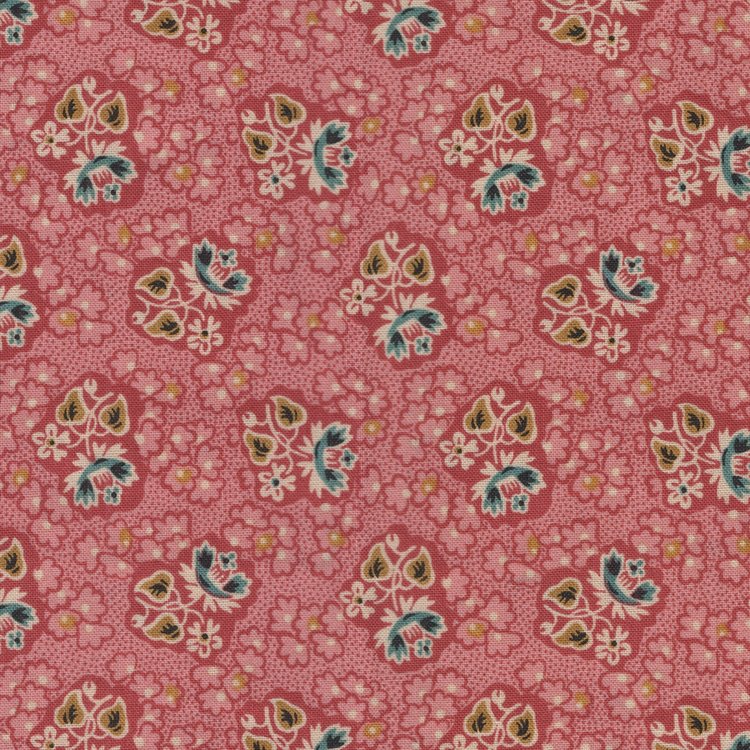 Andover Di Ford Oak Alley rood blauw/oker bloemetje