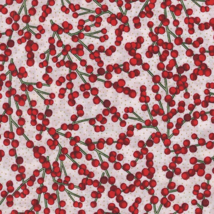 Hoffman California Kerst ecru rood besje