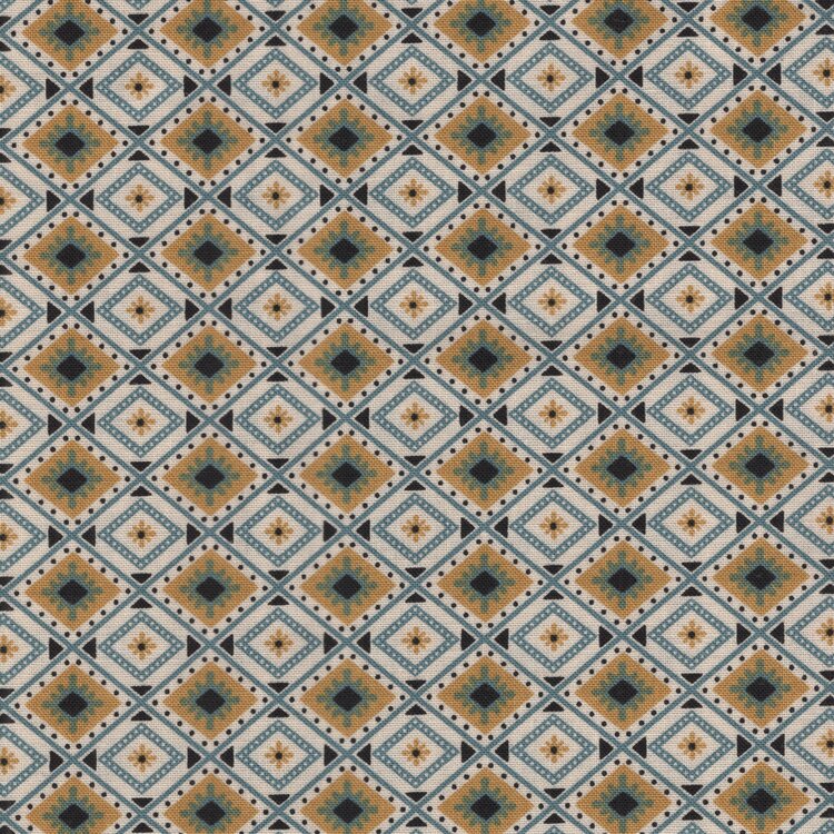 Andover Le Chateau blauw oker ruitje