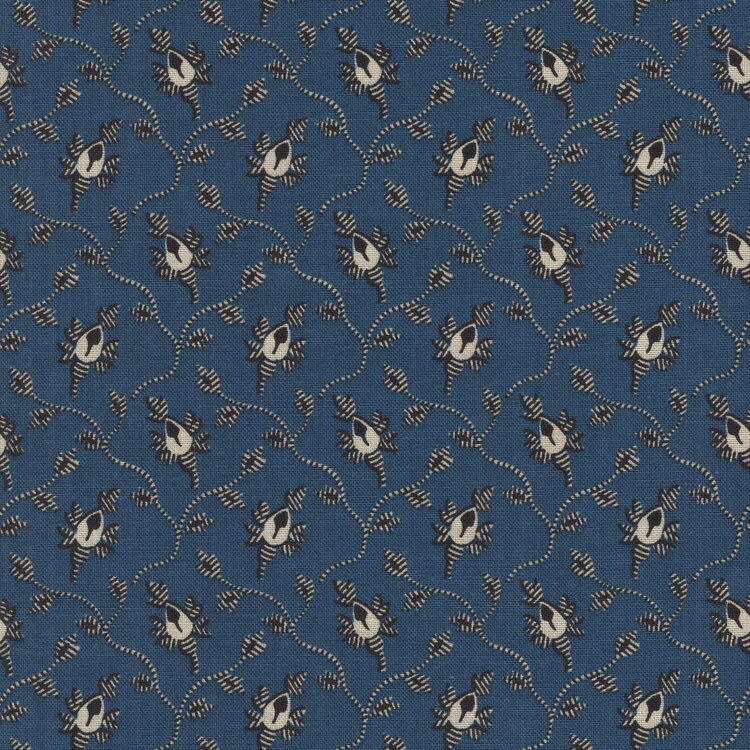 Marcus Vintage Charm blauw ecru takje