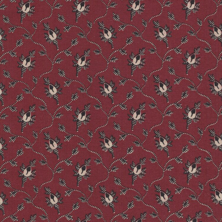 Marcus Vintage Charm rood ecru takje