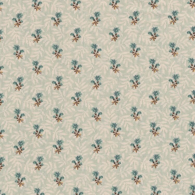 Andover Sienna lichtblauw blauw bloemetje