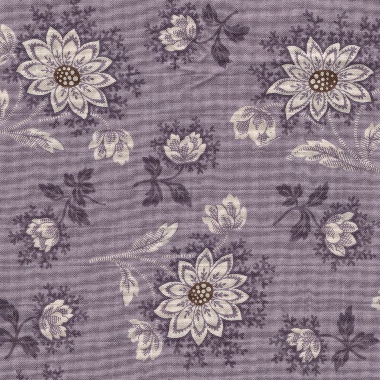 Andover Sienna paars ecru bloemen