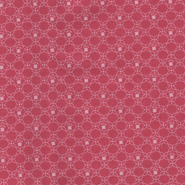 Riley Blake Home Town rozerood wit werkje