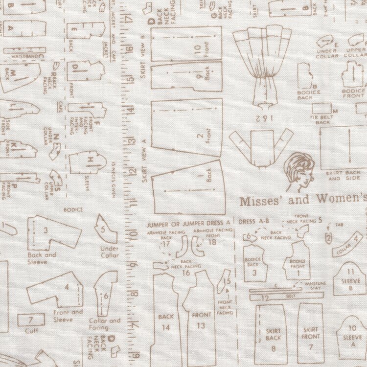 Riley Blake Home Town wit patroontjes