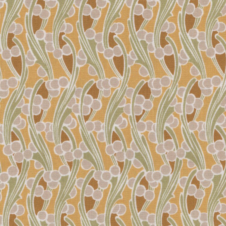 Andover Fleur Nouveau geel grijs bolletje