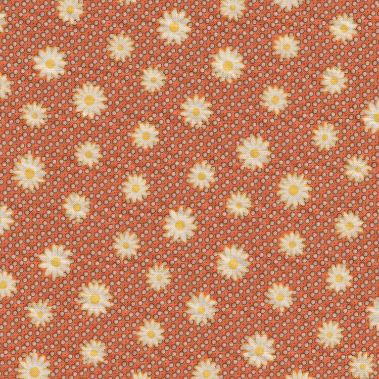 Marcus Aunt Grace Calicos oranje wit bloemetje